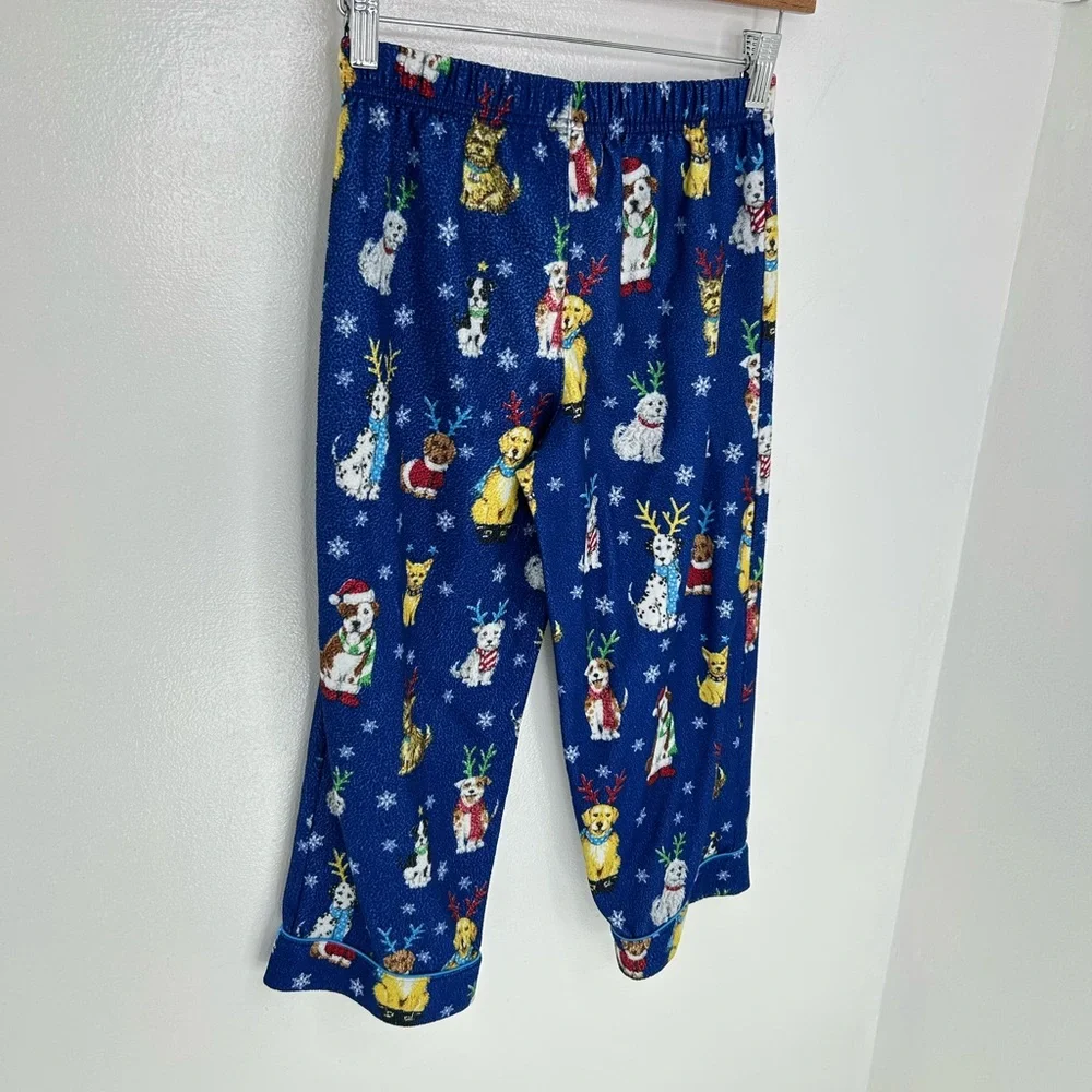 Nick & Nora Kids Winter Holiday Dog Pajamas Size Small 6/7 Cozy Winter Christmas
